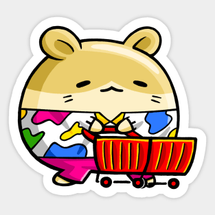 Cute Hamster Shopper Sticker